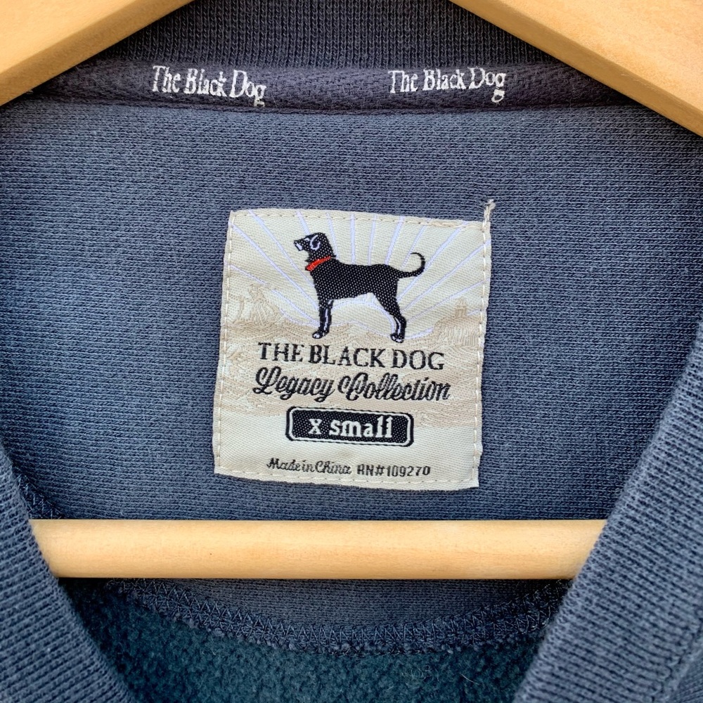 The Black Dog Navy Blue Crewneck Sweatshirt with Black Dog Graphic - Picture 7 of 11